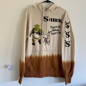 Shrek Dreamworks‎ Men's 'That'll do donkey' Hoodie' Beige Size M 38/40 Fleece